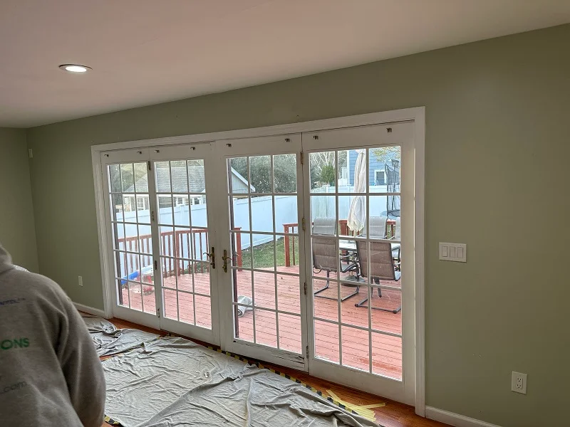 This large door will be replaced with an Andersen 200 Series gliding door